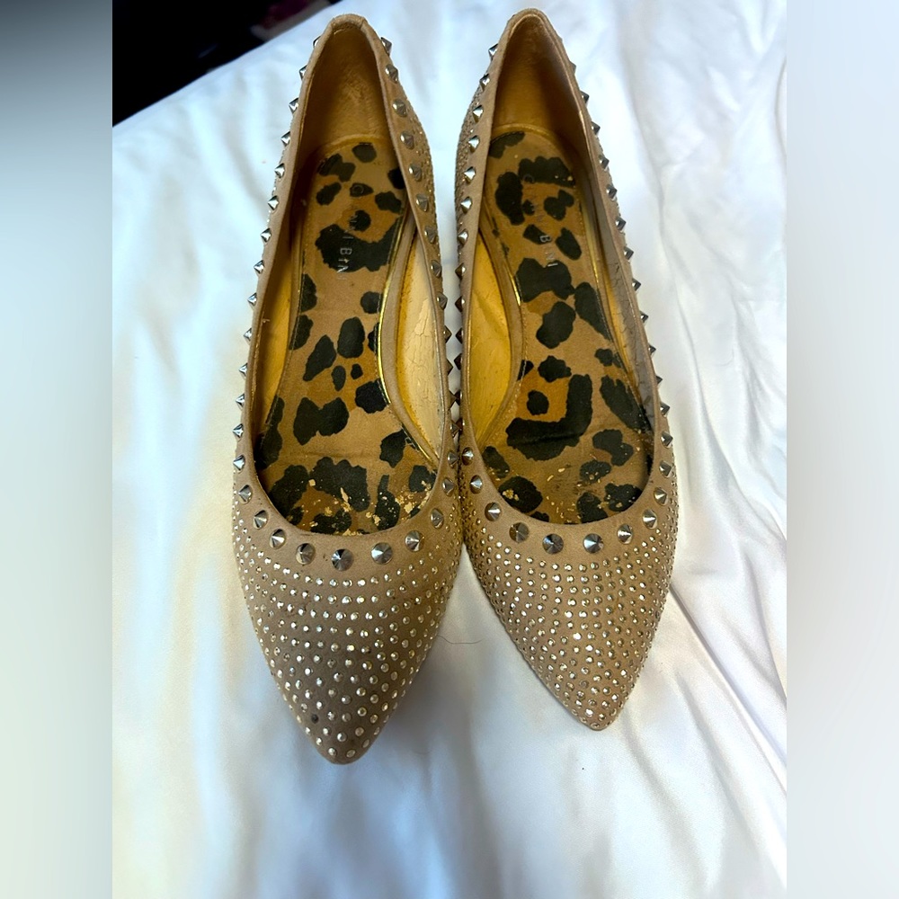 Gianni Bini tan sparkly heels size 10